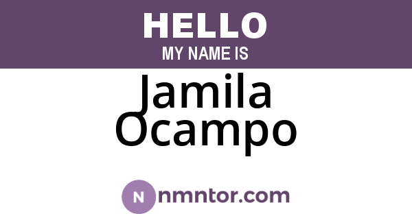 Jamila Ocampo