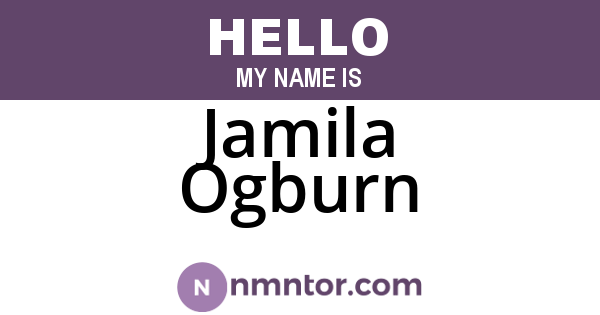 Jamila Ogburn