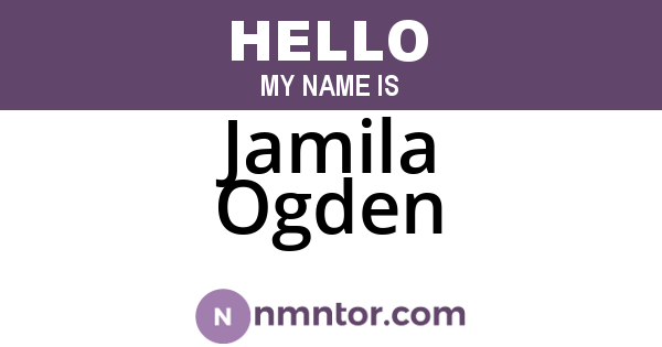 Jamila Ogden
