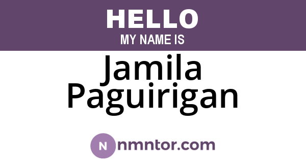 Jamila Paguirigan