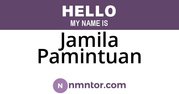 Jamila Pamintuan