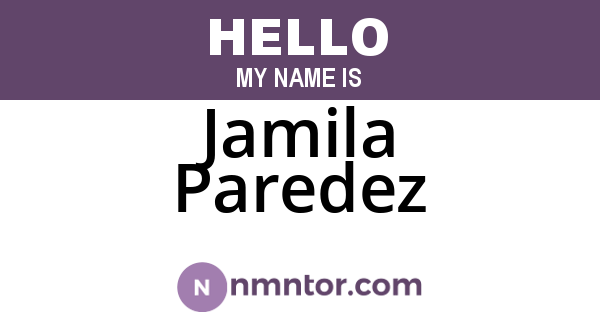 Jamila Paredez