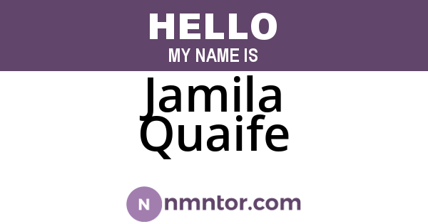 Jamila Quaife