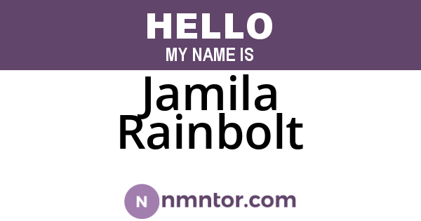 Jamila Rainbolt
