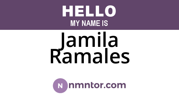 Jamila Ramales