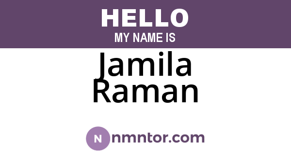 Jamila Raman
