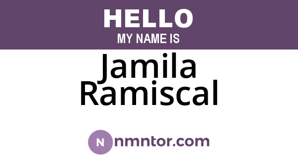 Jamila Ramiscal