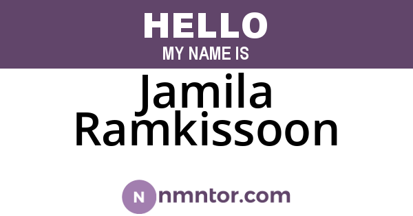 Jamila Ramkissoon