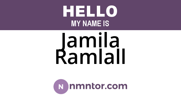 Jamila Ramlall