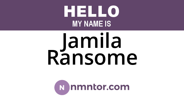 Jamila Ransome
