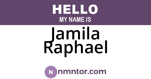 Jamila Raphael