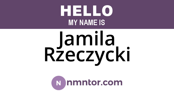 Jamila Rzeczycki