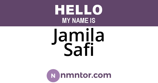 Jamila Safi