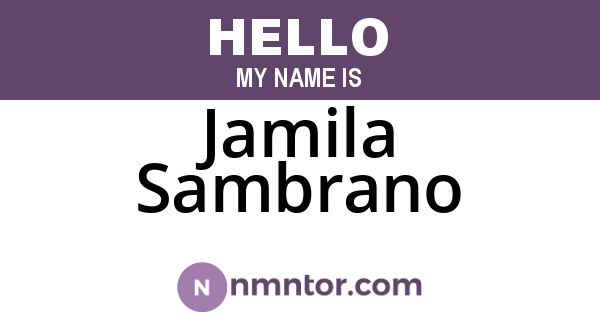 Jamila Sambrano