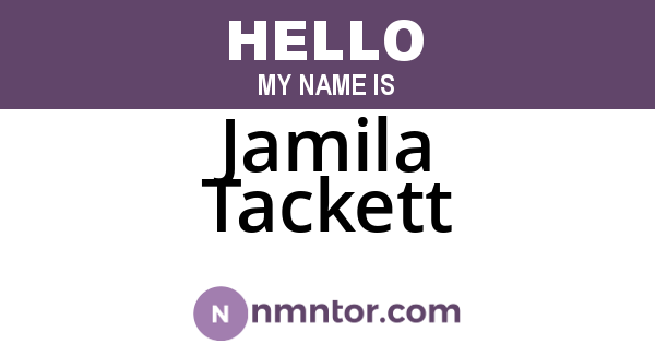 Jamila Tackett