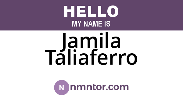 Jamila Taliaferro