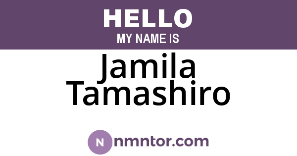 Jamila Tamashiro