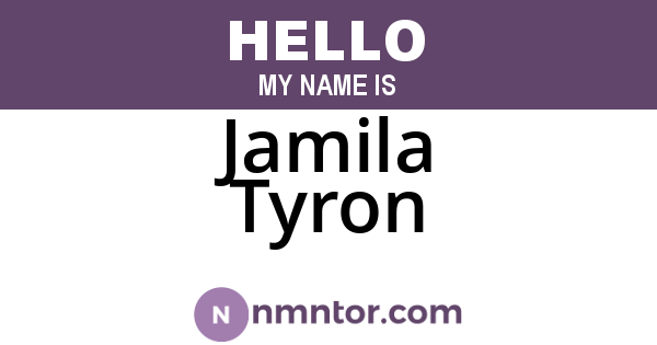 Jamila Tyron