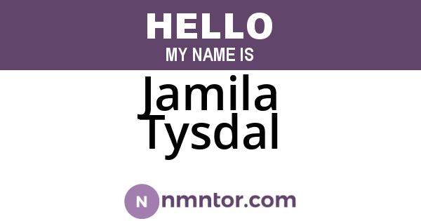 Jamila Tysdal