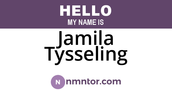 Jamila Tysseling