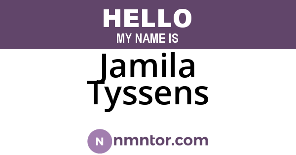 Jamila Tyssens