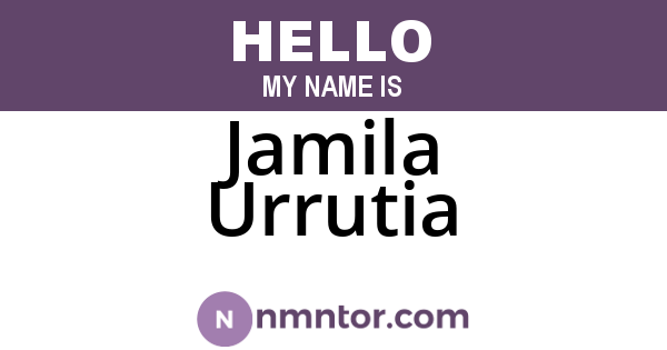 Jamila Urrutia