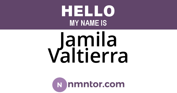 Jamila Valtierra
