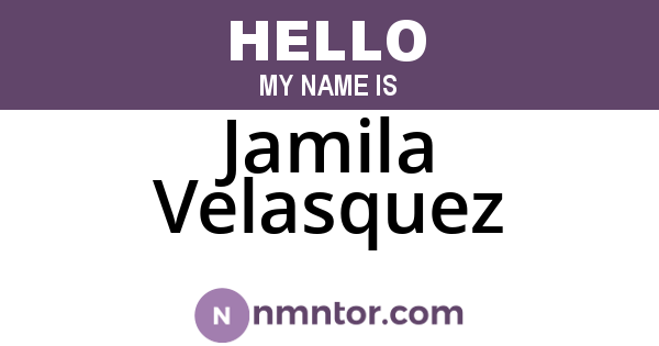 Jamila Velasquez