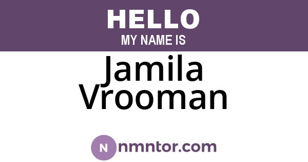 Jamila Vrooman