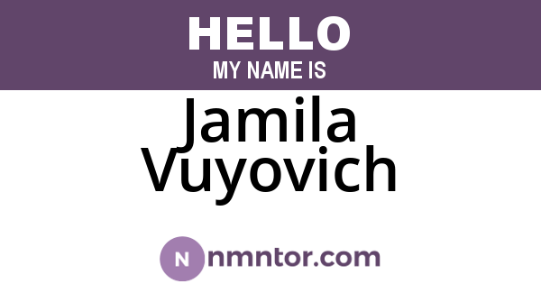 Jamila Vuyovich