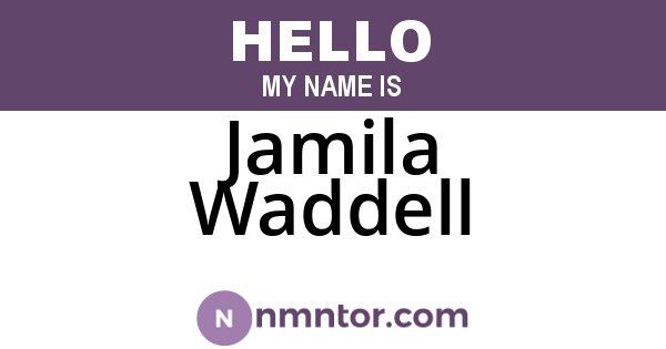 Jamila Waddell