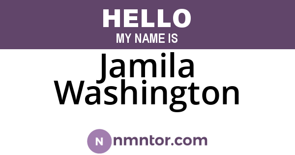 Jamila Washington