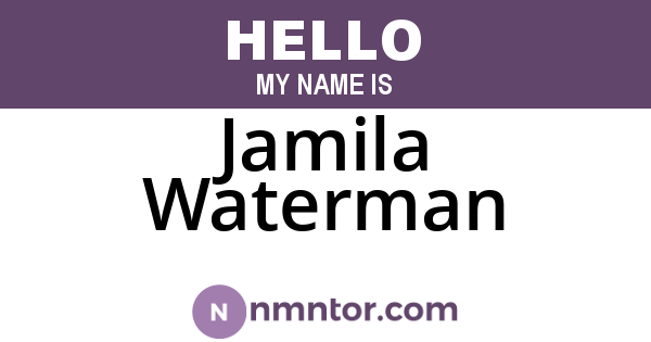 Jamila Waterman