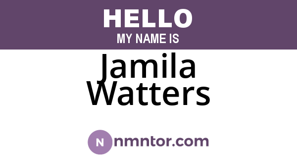 Jamila Watters