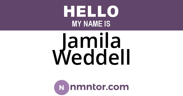 Jamila Weddell