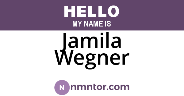 Jamila Wegner