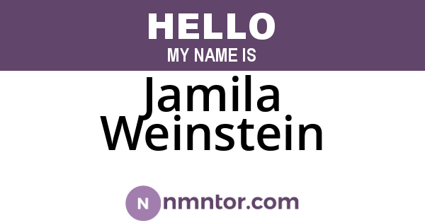 Jamila Weinstein