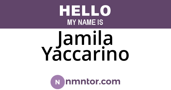 Jamila Yaccarino