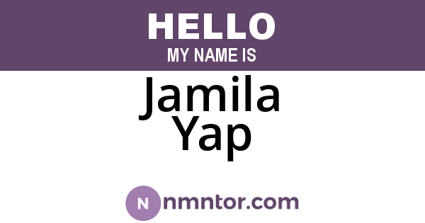 Jamila Yap