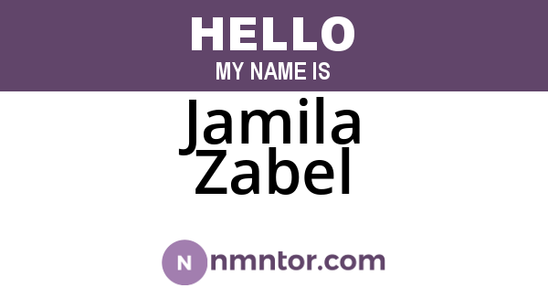 Jamila Zabel