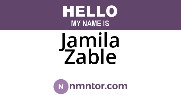 Jamila Zable