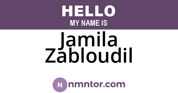 Jamila Zabloudil