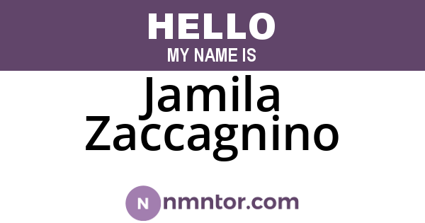 Jamila Zaccagnino
