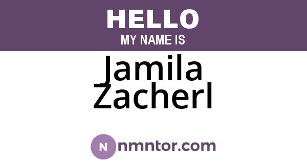 Jamila Zacherl
