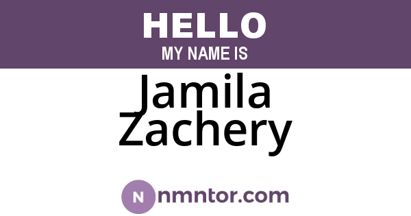 Jamila Zachery