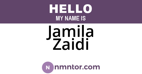 Jamila Zaidi