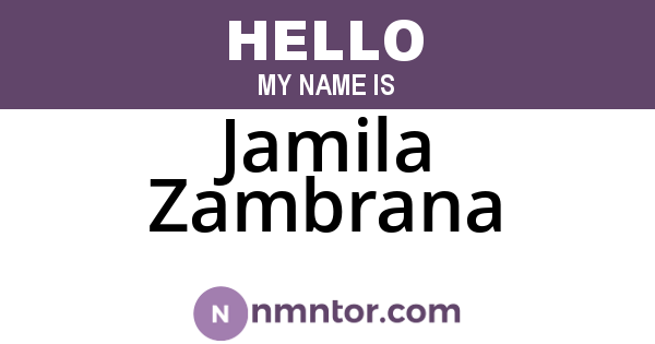 Jamila Zambrana