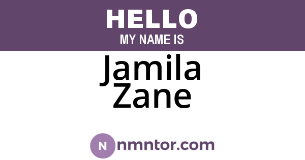 Jamila Zane
