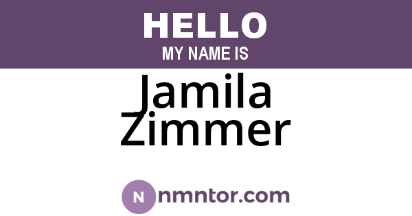 Jamila Zimmer