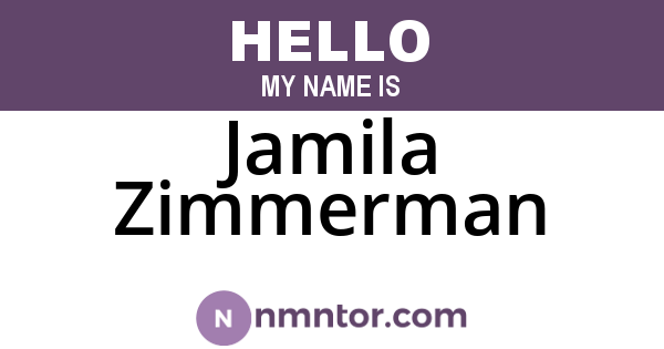 Jamila Zimmerman